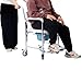 4 in 1 Adult Potty Chair for Seniors, Portable Rolling Shower Chair with Brakes, Waterproof Toilet Chair with Wheels, Commode for Elderly and Disabled, Bedside Transfer Chair, Premium Design