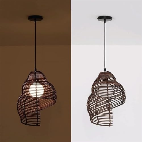 Lustre rotin contre l'ambiance froide d'un grand salon moderne