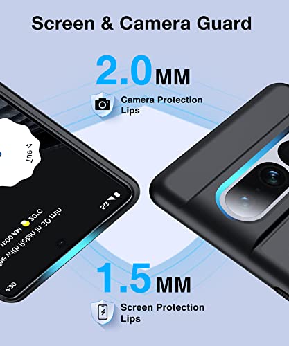 Image of Magnetic for Google Pixel 7 Pro Case [Compatible with MagSafe][Anti-Fingerprint][Slim Fit][Military Shockproof] Translucent Matte Hard Back Pixel 7 Pro 5G Phone Cover 6.7 inch, Black