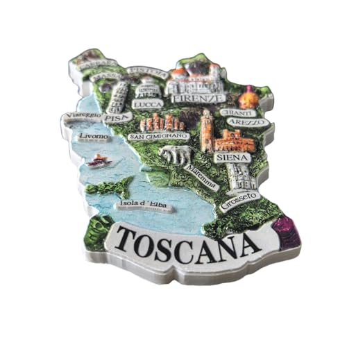 Imán de Nevera Toscana Italy 3D en Resina miniatura 3