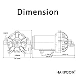 Water Diaphragm Self Priming Pump 4.5 Gallons/min (17L /min) 70 PSI 110 V, DP-70 + Switch - Image 2