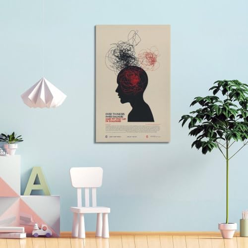 Murales sobre lienzo modernos y póster decorativo Inner-Dialogues para dormitorio 4