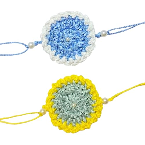 Image of Handmade Crochet Rakhis for Brothers - 100% Pure Cotton /Wool