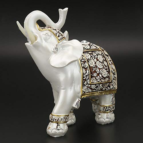 Heepdd Elephants Collectible Statue, Vintage Exquisite Elephant Sculpture Trunk Wealth Lucky Collectible Figurine Craft Gift Home Office Decoration #TOP6