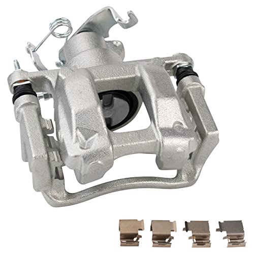 Image of TRQ Rear Brake Caliper Set Zinc Coated Brackets Hardware Compatible with 2015-2019 Ford Transit-150 Transit-250 Transit-350 Transit-350 HD