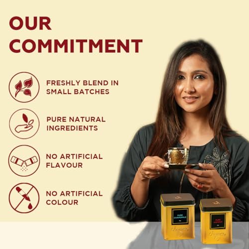 Image of Chayam Chamomile & Hibiscus Herbal Tea Combo | 2 x 30g Loose Leaf Teas in Premium Tins | Pure Chamomile for Sleep + Hibiscus for Skin & Heart | Caffeine-Free Natural Herbal Infusion
