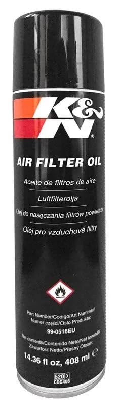 K & N Olio Filtro Aria, Spray Aerosol, per Pulizia Filtri Aria in Cotone K&N, Formula Biodegradabile, 408 ml - 99-0516EU