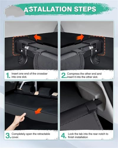 Cubierta de maletero manual para Subaru Forester 2014-2018 que oculta el equipaje 5