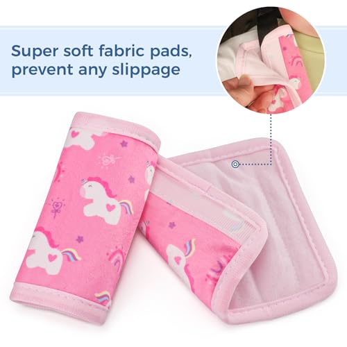 image for COOLBEBE Car Seat Straps Shoulder Pads for Baby Kids, Super Soft Seat 