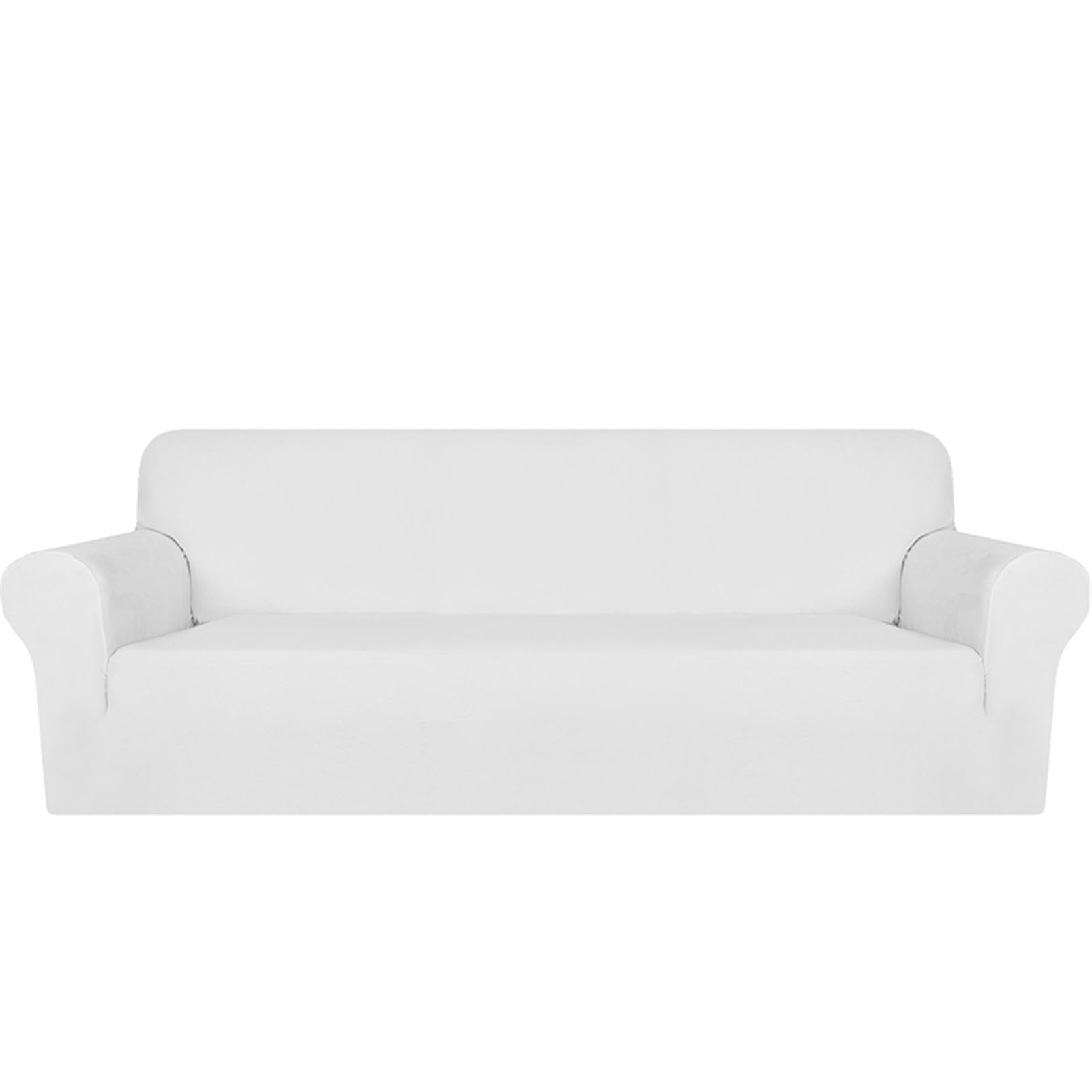 Housse de canapé en velours blanc pour illuminer le salon familial 4 places