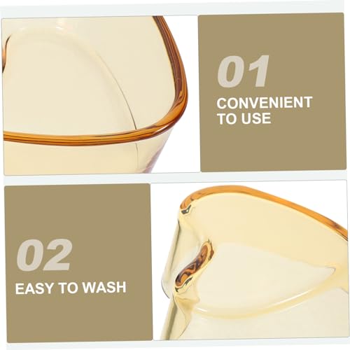 Heart Bowl Clear Steaming Baking Serving Bowl for Cooking Prep High Low Temperature Resistance for Egg Steaming Pudding Desserts