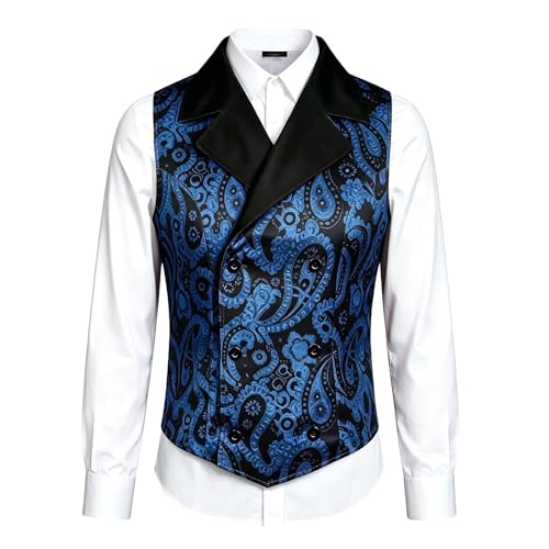 Chaleco victoriano para hombre con bordado tradicional para bodas y fiestas