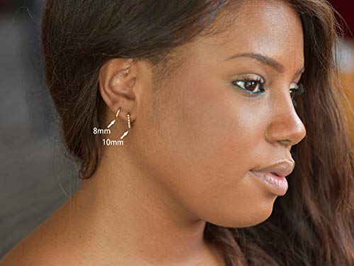 18K Gold Vermeil Bead Hoop Earrings Small Hoops3