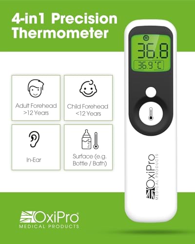 OxiPro TH1 Thermometer - Health & Pharma Award Winner 2025 - In-Ear, Forehead, Non-Touch & Baby Modes - Infrared Thermometer for Newborn, Baby, Kids, Children & Adult Temperature Measurement - Image 4