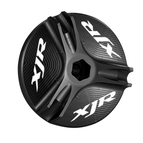 Tapón de llenado de aceite motor CNC para Yamaha XJR 1200 y 1300 negro