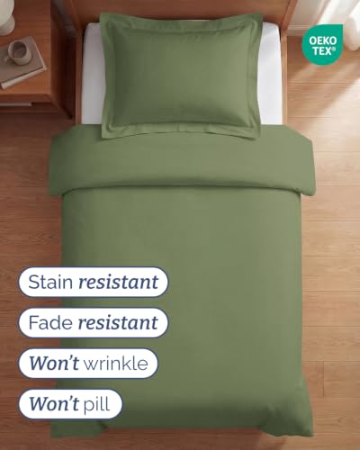 Image of Duvet Cover Twin /Twin XL - 2 Piece Set, College Dorm Room - Sage Green