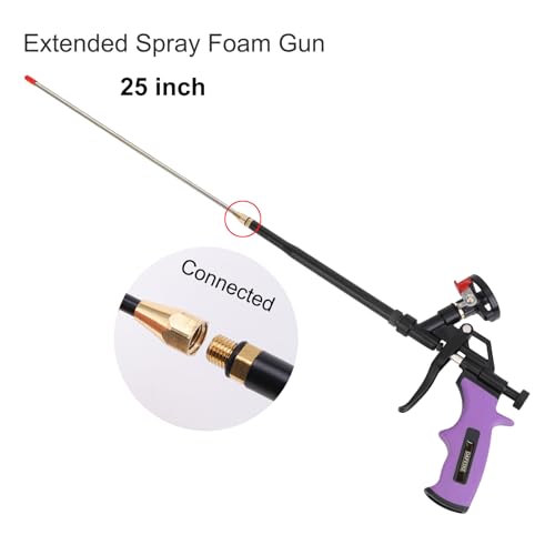 Schaumpistole PU Schaumpistole DAFEIKE Schaumpistole Bauschaum Ausfahren 63cm Sprühschaum Isolierung Pistole Lila