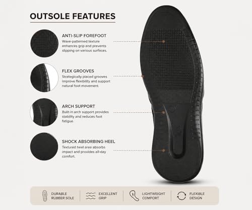 Image of Kraasa Men's Formal Lace-Up Shoes | Vegan Leather Upper | Airmix Sole | High Cushioning | Lightweight & Comfortable Office Dress Shoes