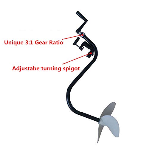 HYYKJ Boat Engine Propeller Hand Operated Outboard Motor Propeller Inflatable Boat Dinghy Trolling Rafting Motor Boat Propeller Designed to Push Small Watercraft in Both Forwards and Reverse - Thumbnail 5
