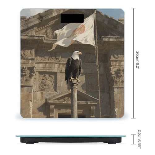 Báscula de baño Flag Bald Eagle digital con vidrio templado miniatura 2