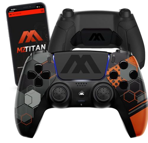 Custom Modded Controller for PS5 with Anti Recoil Mode - Remappable Paddles - Interchangeable Thumbsticks - Hair Triggers - Tactical Buttons - Wireless Joystick for PlayStation 5 with Unique Design MZ