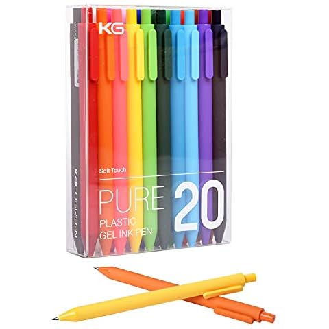 Retractable Gel Pens, 20 Assorted Colors Cover