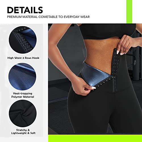 Huiming Sauna Sweat Shorts For Women High Waisted Thermo Waist Trainer Slimming Leggings Pants Body Shaper (Large/X-Large) #TOP1