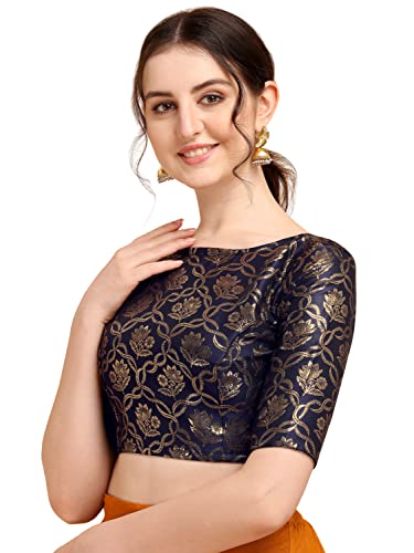 Image of OOMPH! Women's Art Silk Floral Half Sleeve Fitted Blouse
