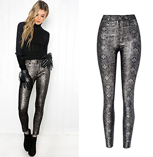 Women's Pu Faux Leather Pants Slim Leggings Variety of Styles with Pockets3