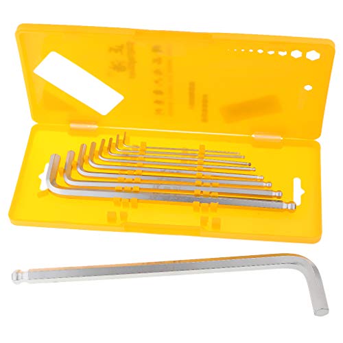 kowaku 9 PCS Conjunto de Chaves Allen Longas com Ponta Esférica Chaves Hexagonais Métricas T10-T50 1