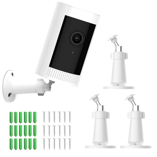 honecumi Suporte de parede para câmera Ring – Suportes ajustáveis compatíveis com câmeras de segurança Ring Stick Up Cam Battery/Plug-in/Pro/Elite, Ring Indoor Cam (1ª geração) e câmeras de segurança