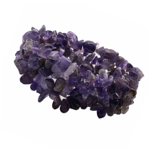 DEARMAMY Joyas De Piedra Preciosa Anillos Rosario Collar Oro Women Pendientes Pulsera De De Las Mujeres Pulsera Piedras Irregulares Púrpura