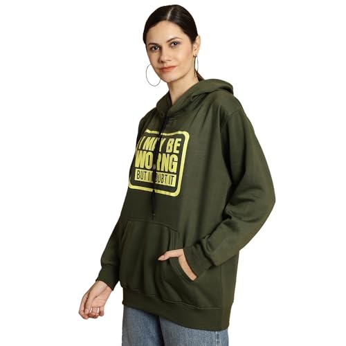 Image of Mack Jonney Printed Hooded Cotton Fleece Sweatshirt for Women-MACK32482