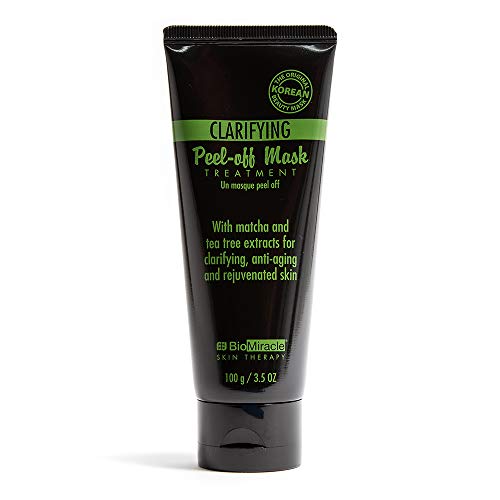 Korean Clarifying Peel Off Face Mask with Matcha and Tea Tree extracts by BioMiracle 3.5 oz