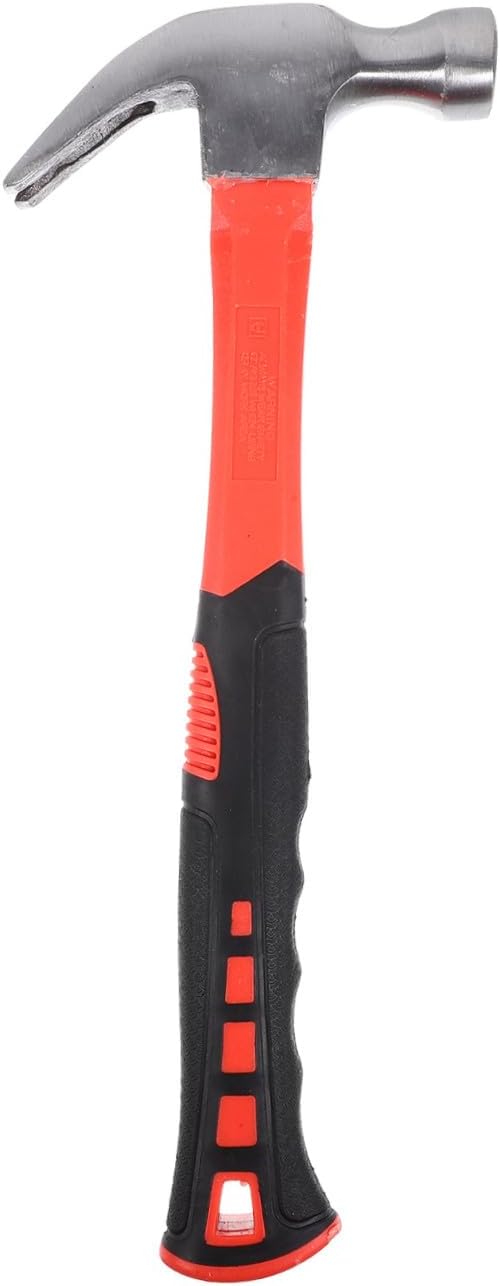 SAFIGLE Anti-slip Handle Claw Hammer with Insulated Grip, Non-skid Nail Pulling Hammer for Household Repairs, 0.5mm Plastic Coated Straight Claw Hand Tool Random Style