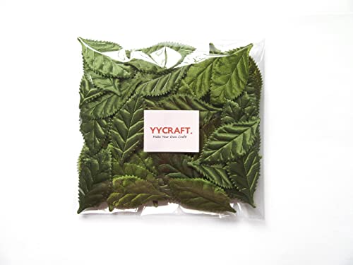Image of YYCRAFT Pack of 80 Padded 2-Faced Satin Velvet Leaf Appliques /Craft