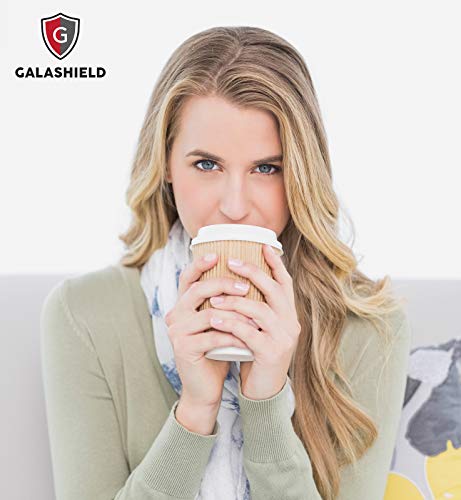 Galashield 12 Oz Disposable Coffee Cups With Lids 50 Pack Hot Paper Ripple Cup With Stirring Straws And Napkins #TOP3