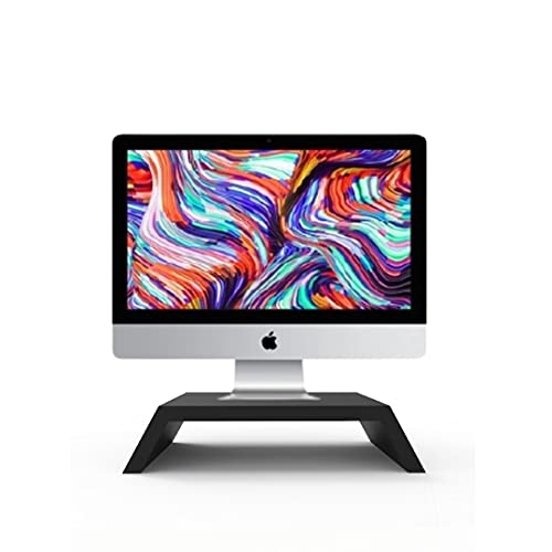 Suporte Base Para Monitor Tela Pc Mesa Ergonômico Mdf Preto