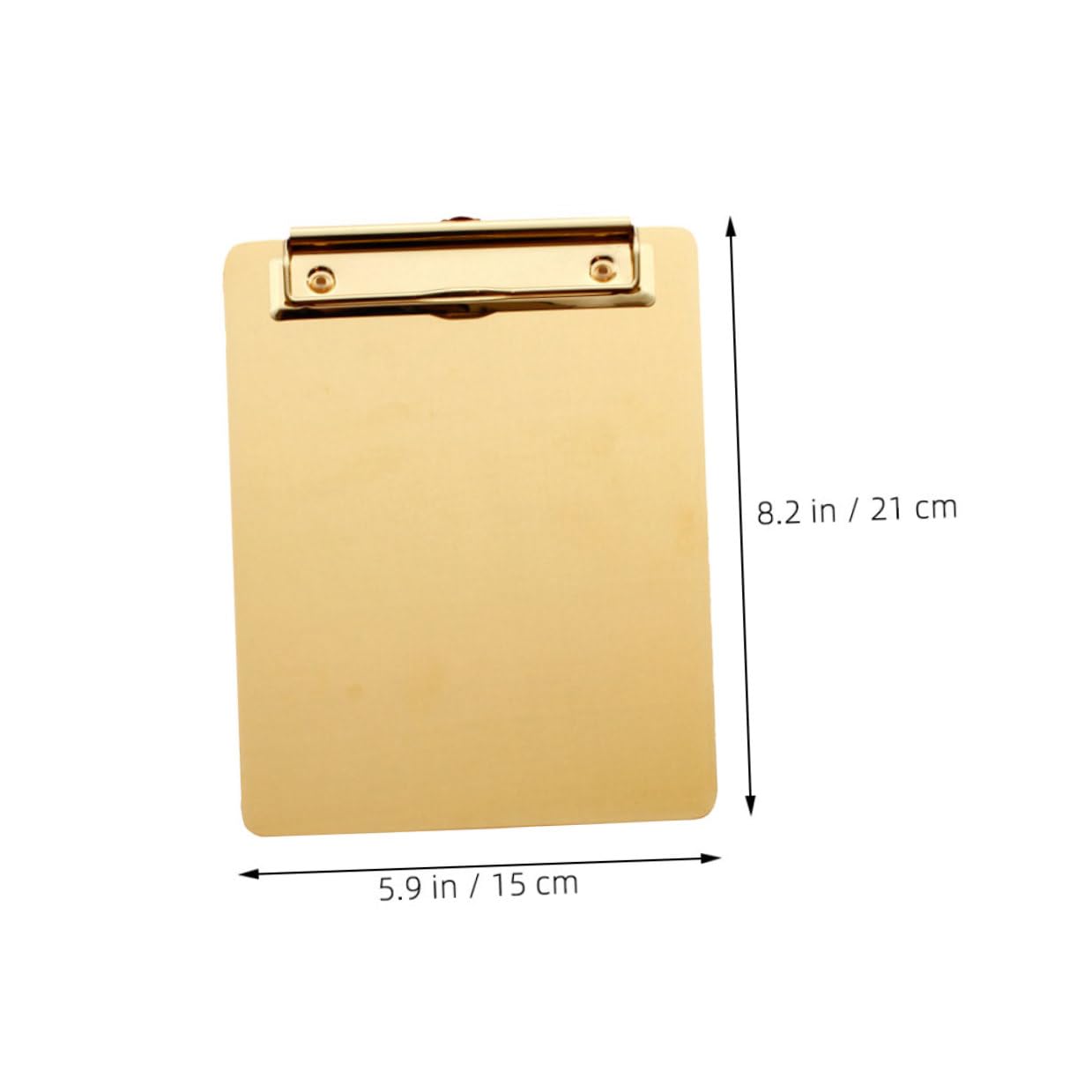 2 Stück Teiliges Klemmbrett aus Edelstahl Metallclip Langlebig Tragbar für Büro Dokumentenablage Organizer Schreibunterlage Goldfarben