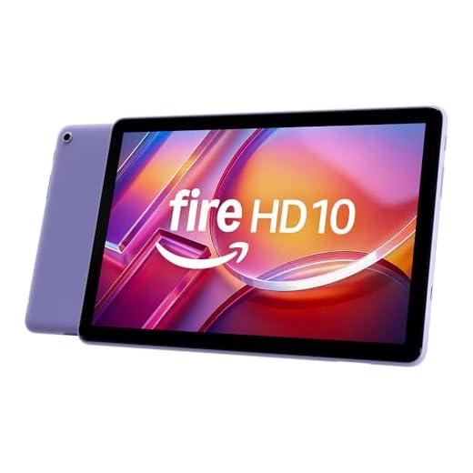 Amazon Fire HD 10 tablet (newest gen), built for relaxation, 10.1" vibrant Full HD screen, octa-core processor, 3 GB RAM, up to 13-h battery life, (2023 release), 32 GB, Lilac, with adverts