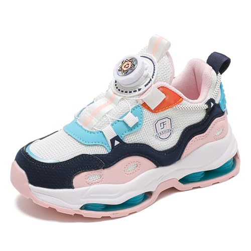 Kids Sneakers for Boys Girls Super Light Shock Absorption Stable Running Shoes Low Top Non Slip Breathable Casual Walking Shoes Color Blocking Style Training Shoes Sport Athletic,11~5 Sizes