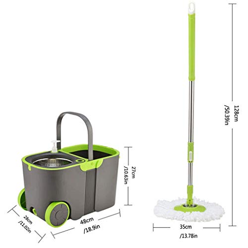 Tête de vadrouille rotative avec seau d'essorage mécanique
