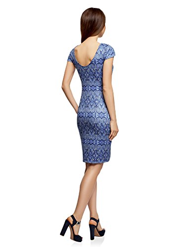 Oodji Ultra Donna Abito in Maglia con Scollo