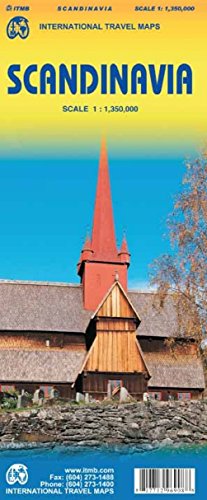 Scandinavia Travel Reference Map 1:1,350,00