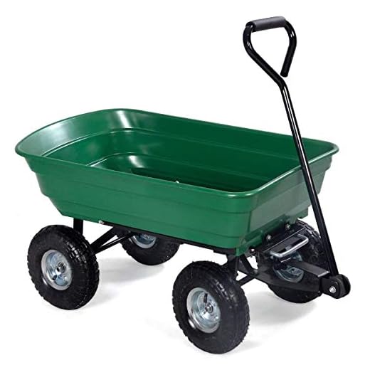 650lb Garden Dump Cart Dumper Wagon Carrier Wheel Barrow Air Tires Heavy Duty