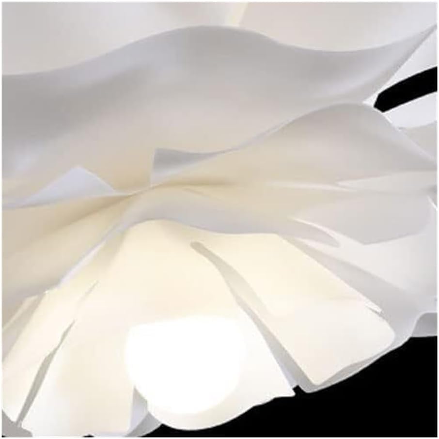Lampa wisząca z płatkami Nordic Fashion, osobowość twórcza sklep odzieżowy lampa wisząca, biała prosta lampa wisząca E27, żyrandol do salonu w sypialni, jadalni, jeden kolor, 15,7 cala