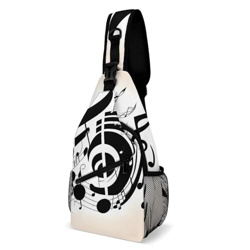 Sac à bandoulière notes de musique élégant et étanche pour voyage