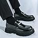 Men's Fashion Chunky Platform Penny Loafers Luxury Round Toe Slip-On Dress Shoes with Non-Slip Lug Sole for Business Work and Daily Casual Wear Sizes 6-14 (White and Black-A,11)