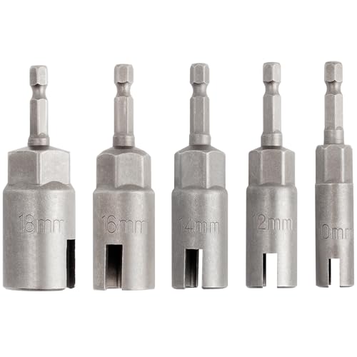 Bestgle 5Pcs Tournevis à Ecrou à Oreilles, Tournevis pour Ecrous à Tige Hexagonale de 1/4