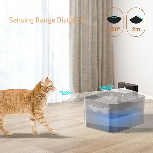 Fuente de agua automática para gatos 2.2L, azul miniatura 7
